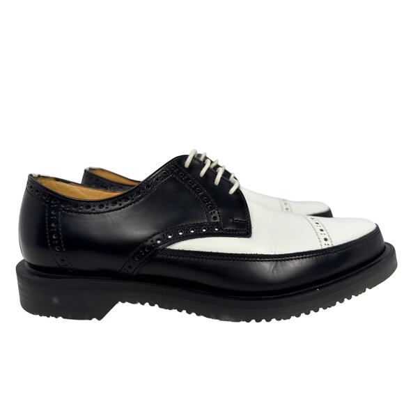 Yohji Yamamoto Shoes - George Cox x Yohji Yamamoto Derby Shoe Womens Spectator Black White Made England